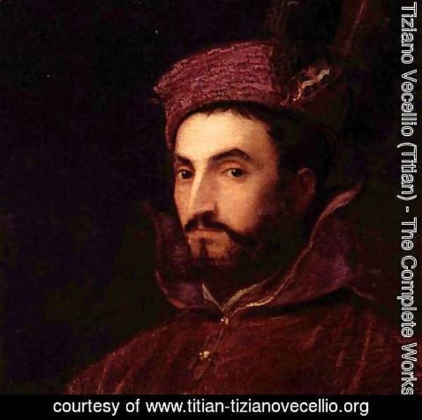 Tiziano Vecellio (Titian) - Portrait of Ippolito de Medici