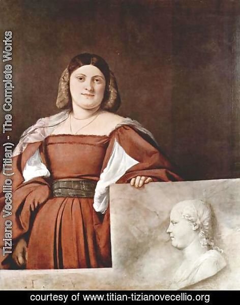 Tiziano Vecellio (Titian) - Portrait of a Woman (La Schiavona)
