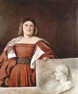 Tiziano Vecellio (Titian) - Portrait of a Woman (La Schiavona)