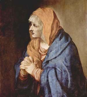 Our Lady of Sorrows in prayer