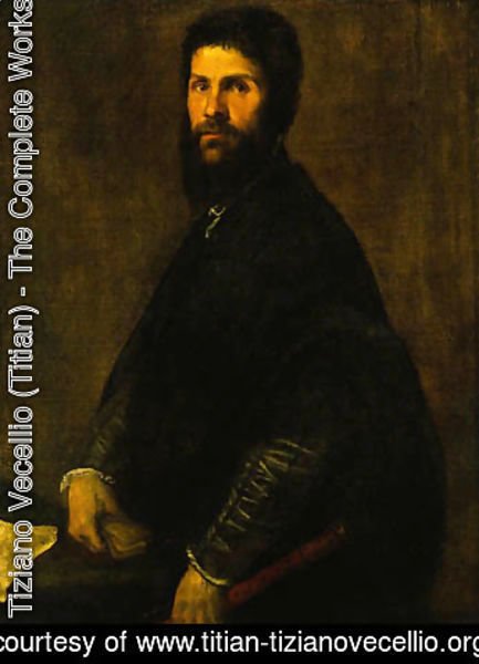 Tiziano Vecellio (Titian) - Man Holding a Flute