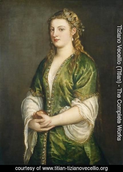 Tiziano Vecellio (Titian) - Portrait of a Lady