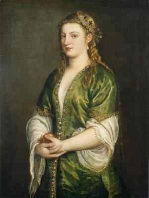 Tiziano Vecellio (Titian) - Portrait of a Lady