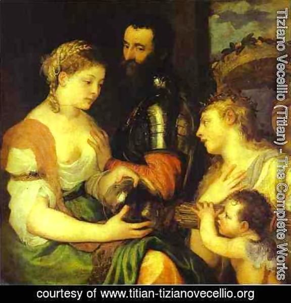 Tiziano Vecellio (Titian) - Marriage with Vesta and Hymen as Protectors and Advisers of the Union of Venus and Mars