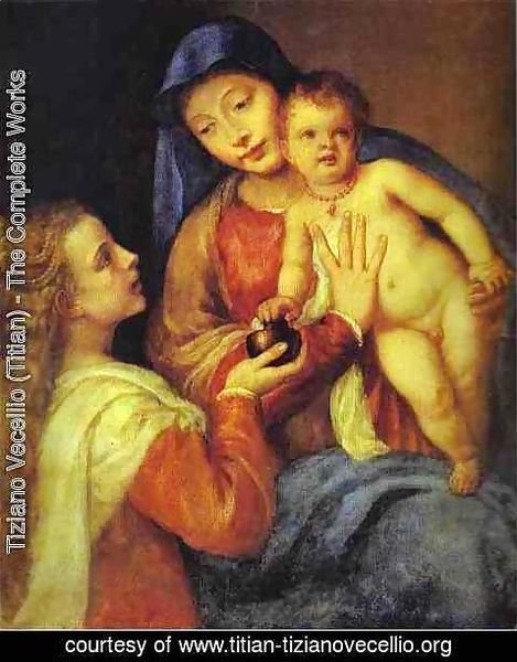Tiziano Vecellio (Titian) - Madonna and Child with Mary Magdalene