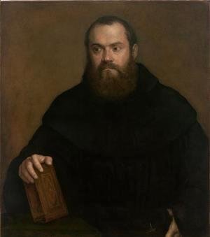 A monk with a book