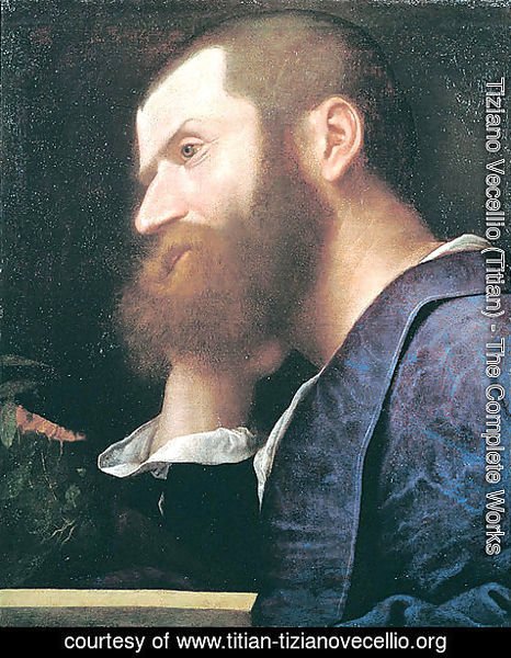 Tiziano Vecellio (Titian) - Portrait of Aretino
