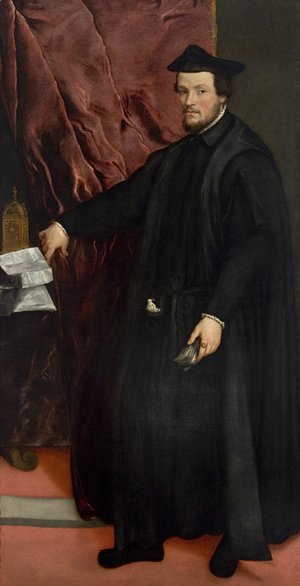 Tiziano Vecellio (Titian) - Portrait of Cardinal Cristoforo Madruzzo