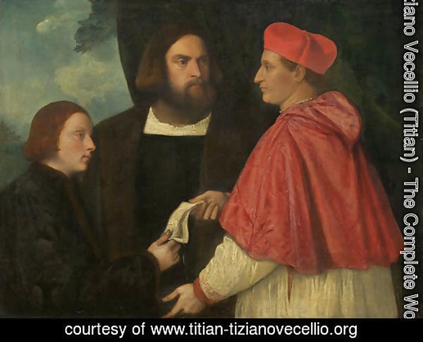 Girolamo and Cardinal Marco Corner Investing Marco, Abbot of Carrara, with His Benefice