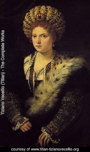 Tiziano Vecellio (Titian) - Portrait d'Isabella d'Este