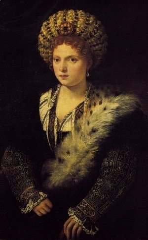 Tiziano Vecellio (Titian) - Portrait d'Isabella d'Este